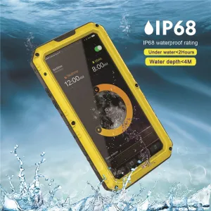 360 Heavy Duty Metal Armour Protection Case IP68 Waterproof Shockproof Cover for iPhone