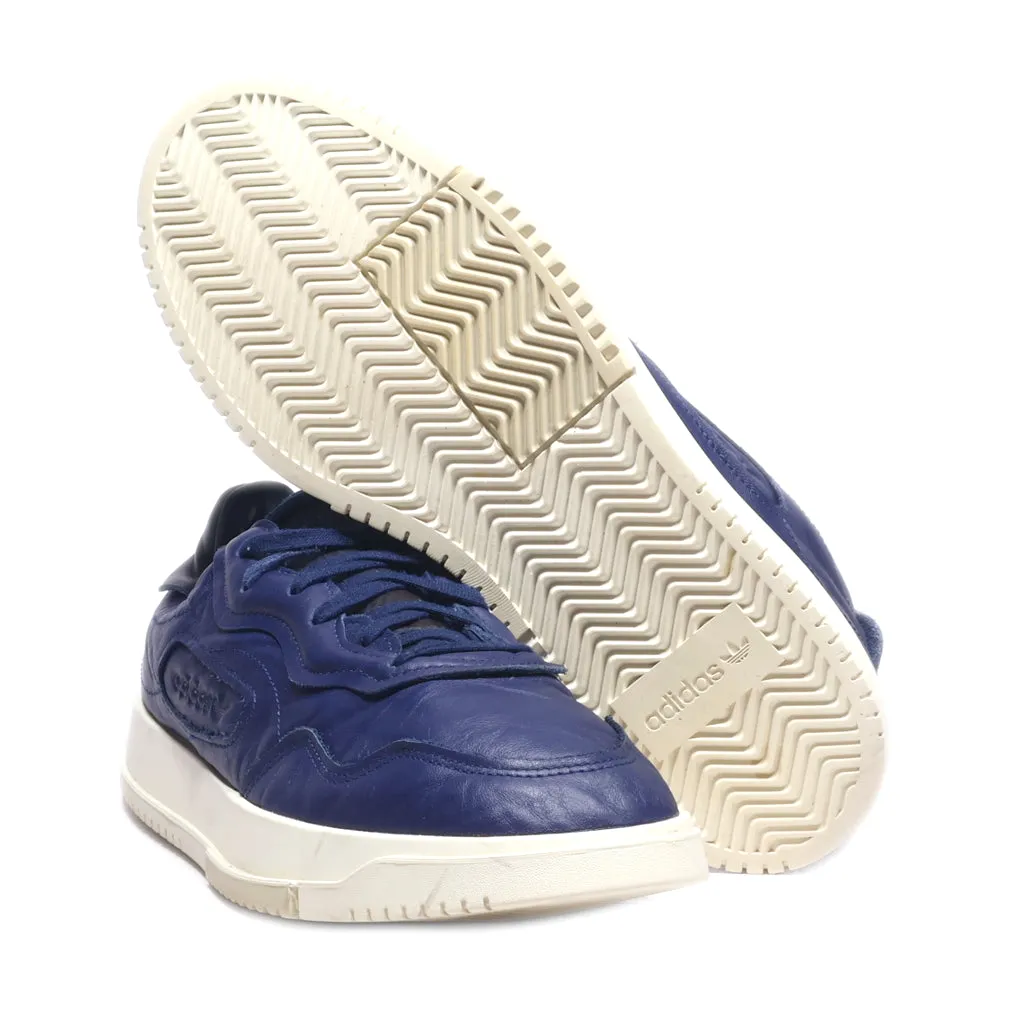 Adidas Casual Lace Ups Pu Leather Blue Colour For Men