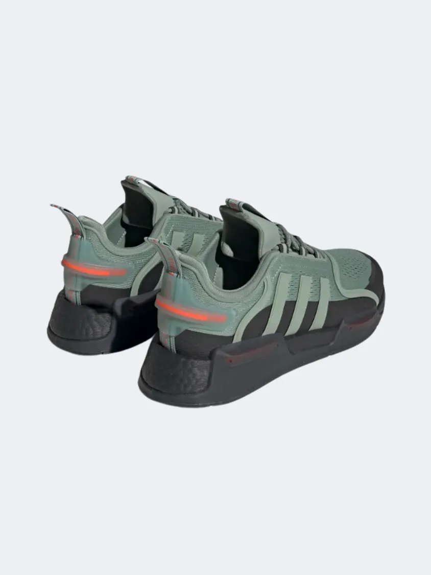 Adidas Nmd_V3 Men Original Shoes Silver Green