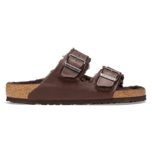 Birkenstock Arizona Shearling Suede Leather Sandal - Medium/Narrow