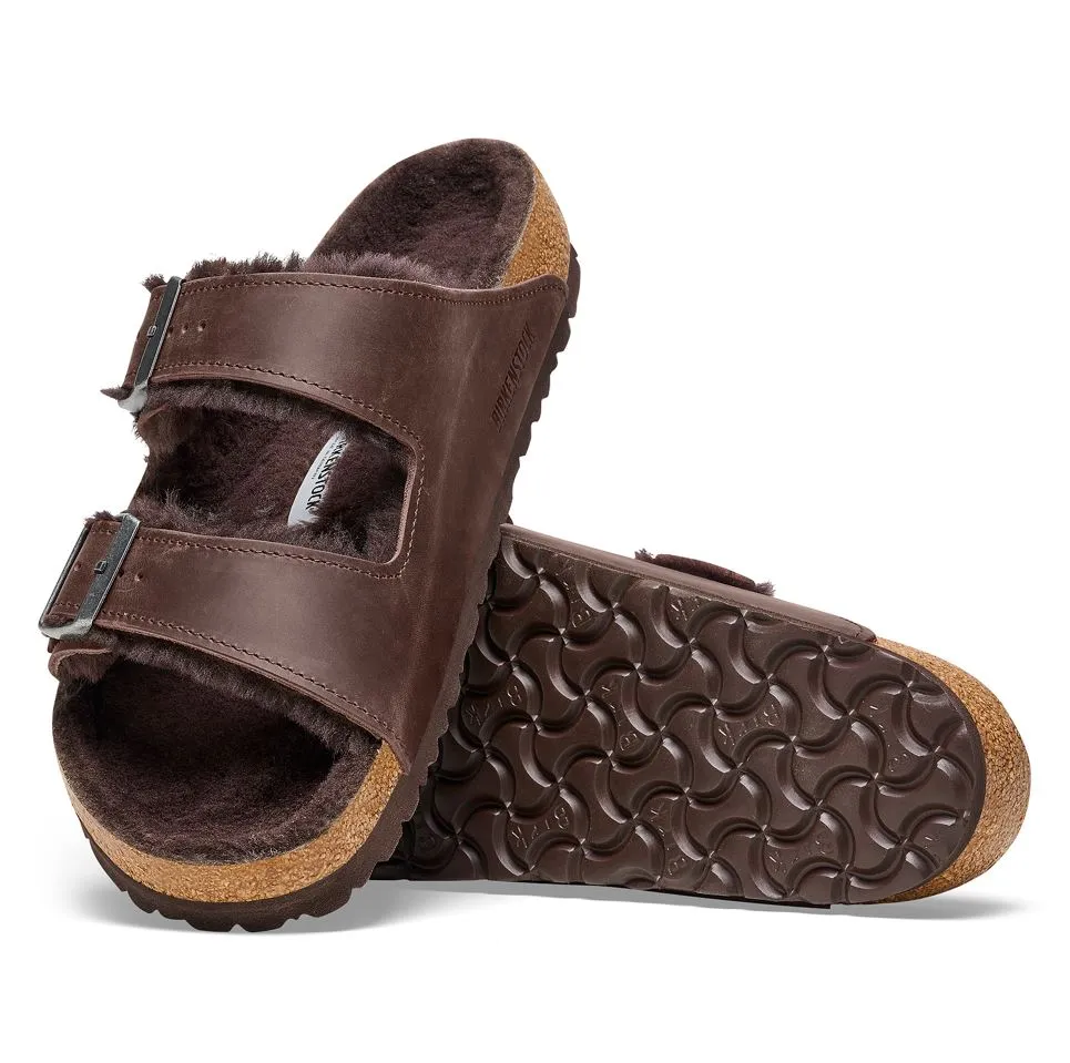 Birkenstock Arizona Shearling Suede Leather Sandal - Medium/Narrow