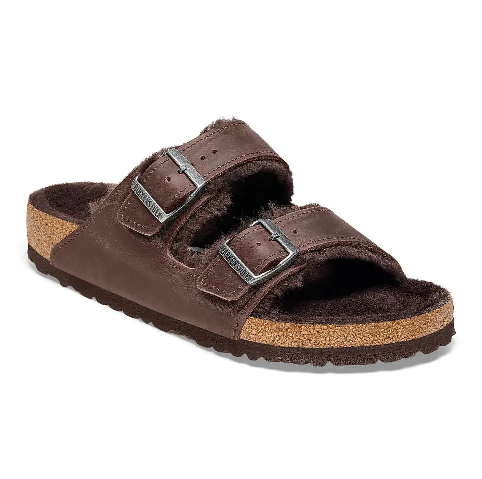 Birkenstock Arizona Shearling Suede Leather Sandal - Medium/Narrow