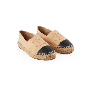 Chanel Espadrilles Shoes Beige Size 37