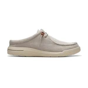 CLARKS DRIFTLITE SURF SLIP ON MOC LIGHT GREY TEXTURED - MENS