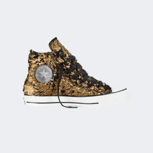 Converse All Star Sparkle Fur Material Women Lifestyle Shoes Gold/Black