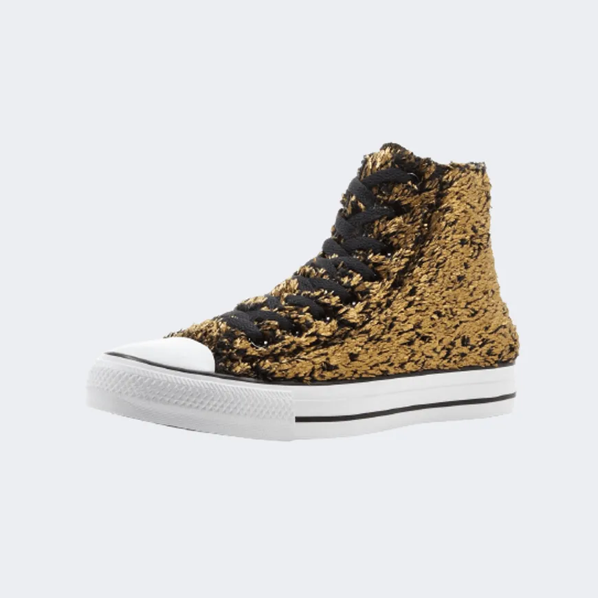 Converse All Star Sparkle Fur Material Women Lifestyle Shoes Gold/Black
