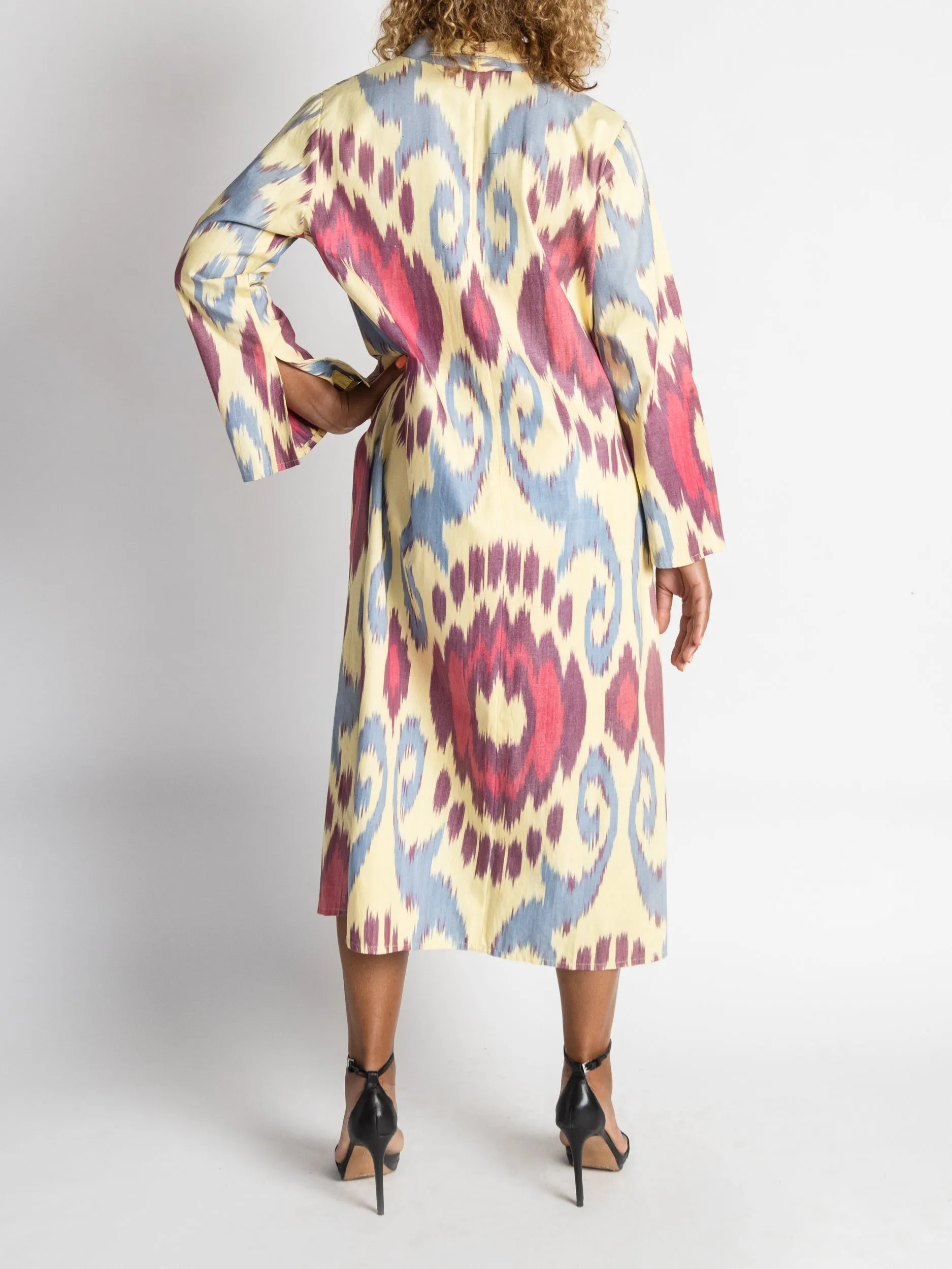 Cotton Gentle Sky Crimson Caftan