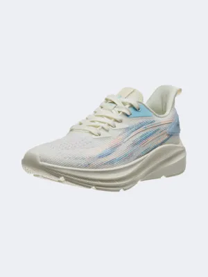 Erke Cushioning Women Running Shoes White/Blue