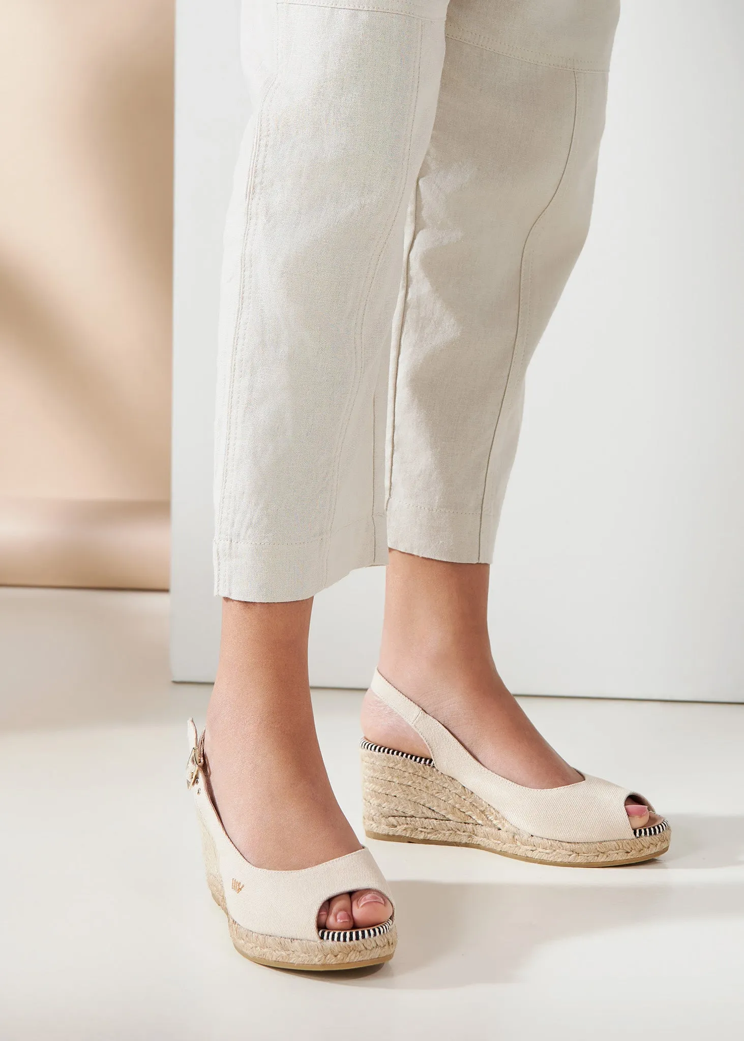 Gavina Canvas Espadrille Sandal Wedges