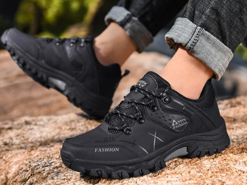 Herren Wasserdichte Leder Turnschuhe Super Warm Outdoor Wanderschuhe Arbeitsschuhe Winter Schneeschuhe