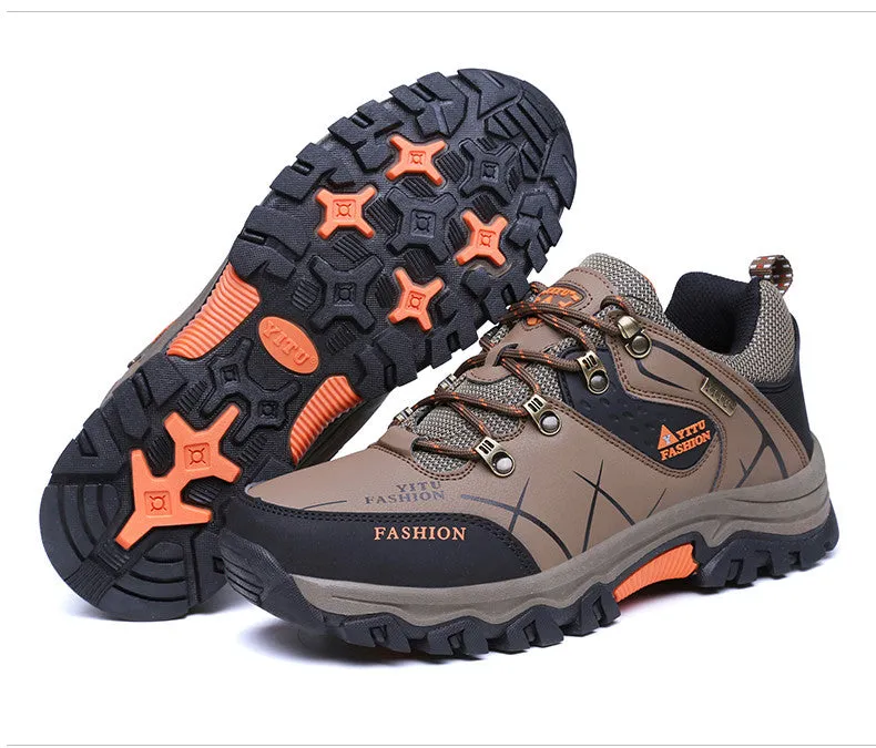 Herren Wasserdichte Leder Turnschuhe Super Warm Outdoor Wanderschuhe Arbeitsschuhe Winter Schneeschuhe