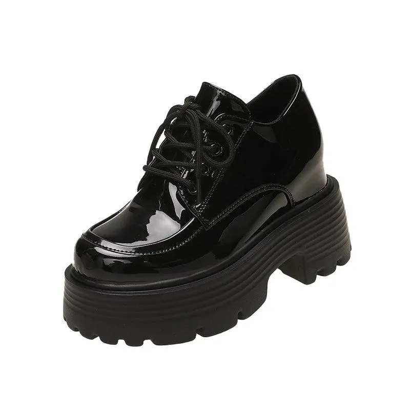 J62881 Women's Casual Shoes - Leather High Heels Loafers