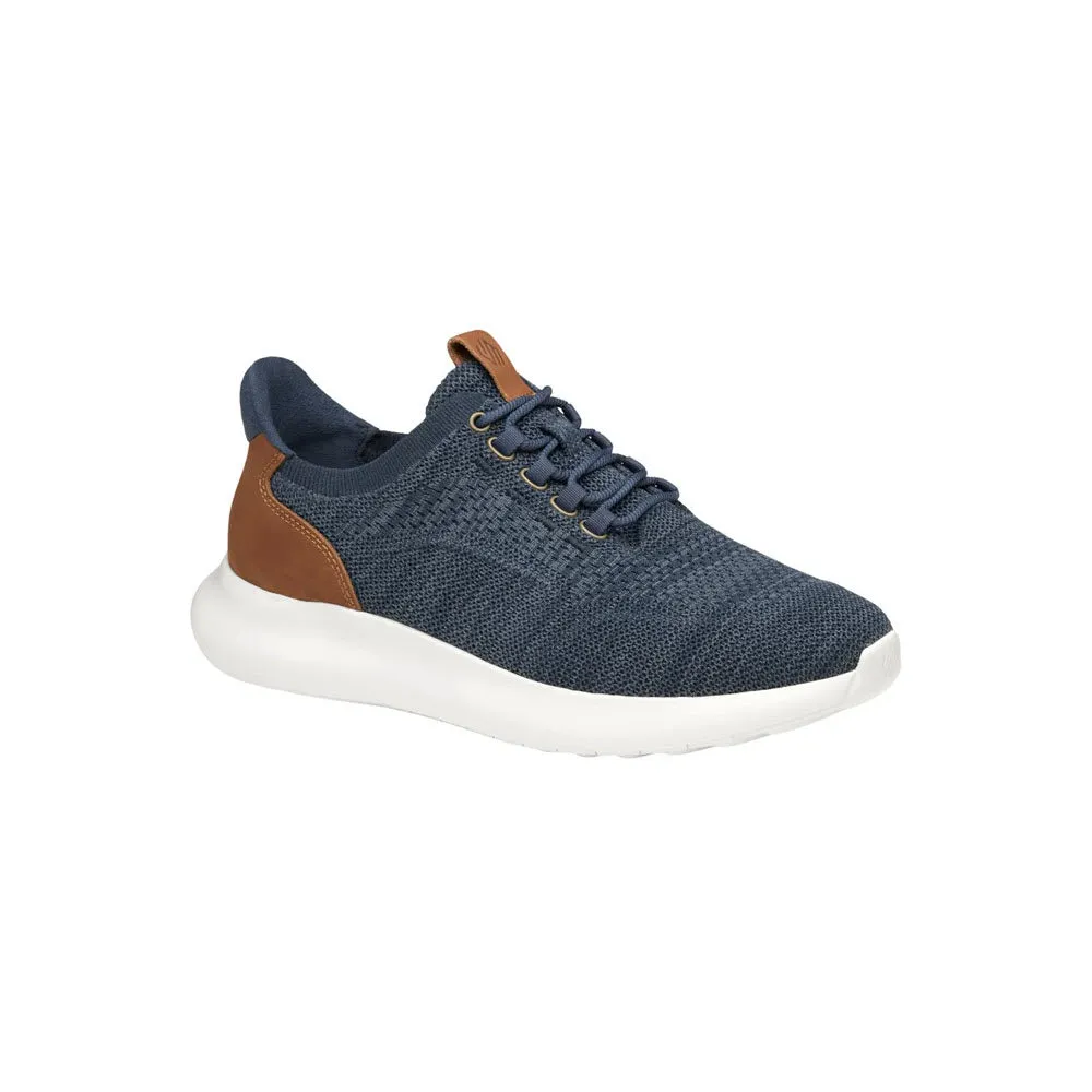 JOHNSTON & MURPHY AMHERST 2.0 LACE OXFORD KNIT HEATHERED NAVY - MENS