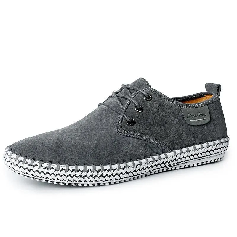 Leather Black Minimalist Men's Casual Shoes Oxford Flat 8803#