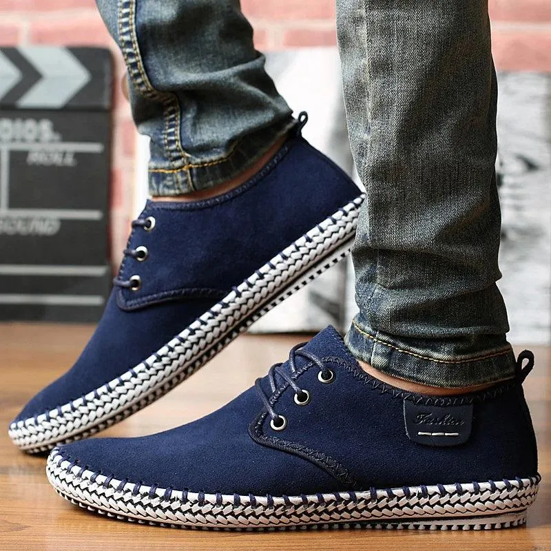 Leather Black Minimalist Men's Casual Shoes Oxford Flat 8803#