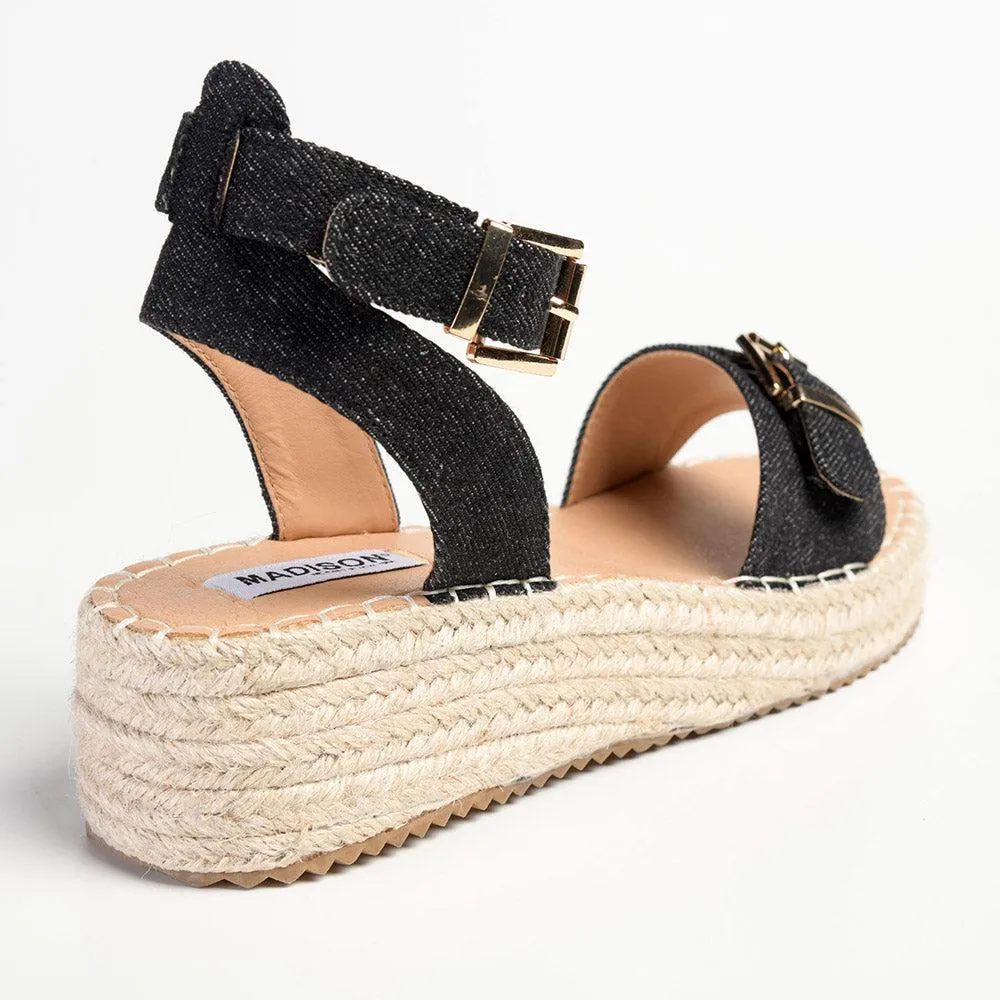 Madison Lettie Fashion Comfort Sandals - Black