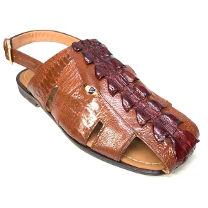 Mauri 5133 Mayhem Gold Exotic Hornback / Ostrich Leg Eyes Sandals