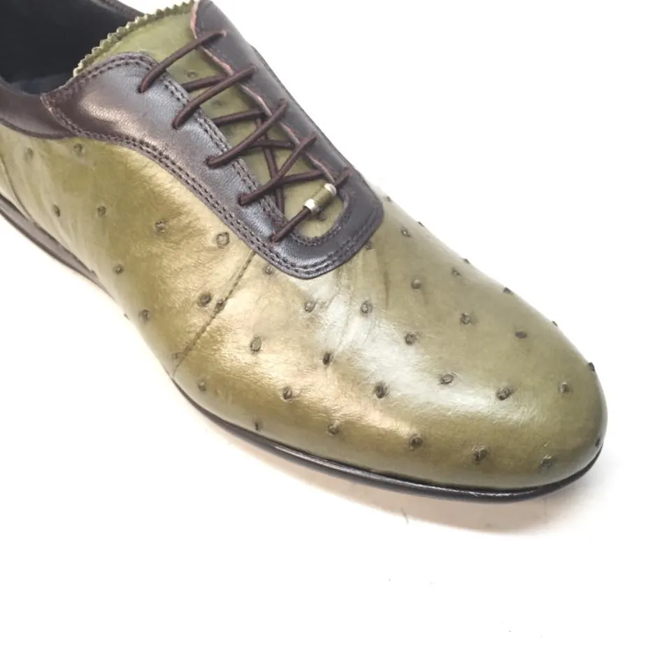 Mauri 9295/2 Brown/Green Ostrich/Nappa Lace-Up