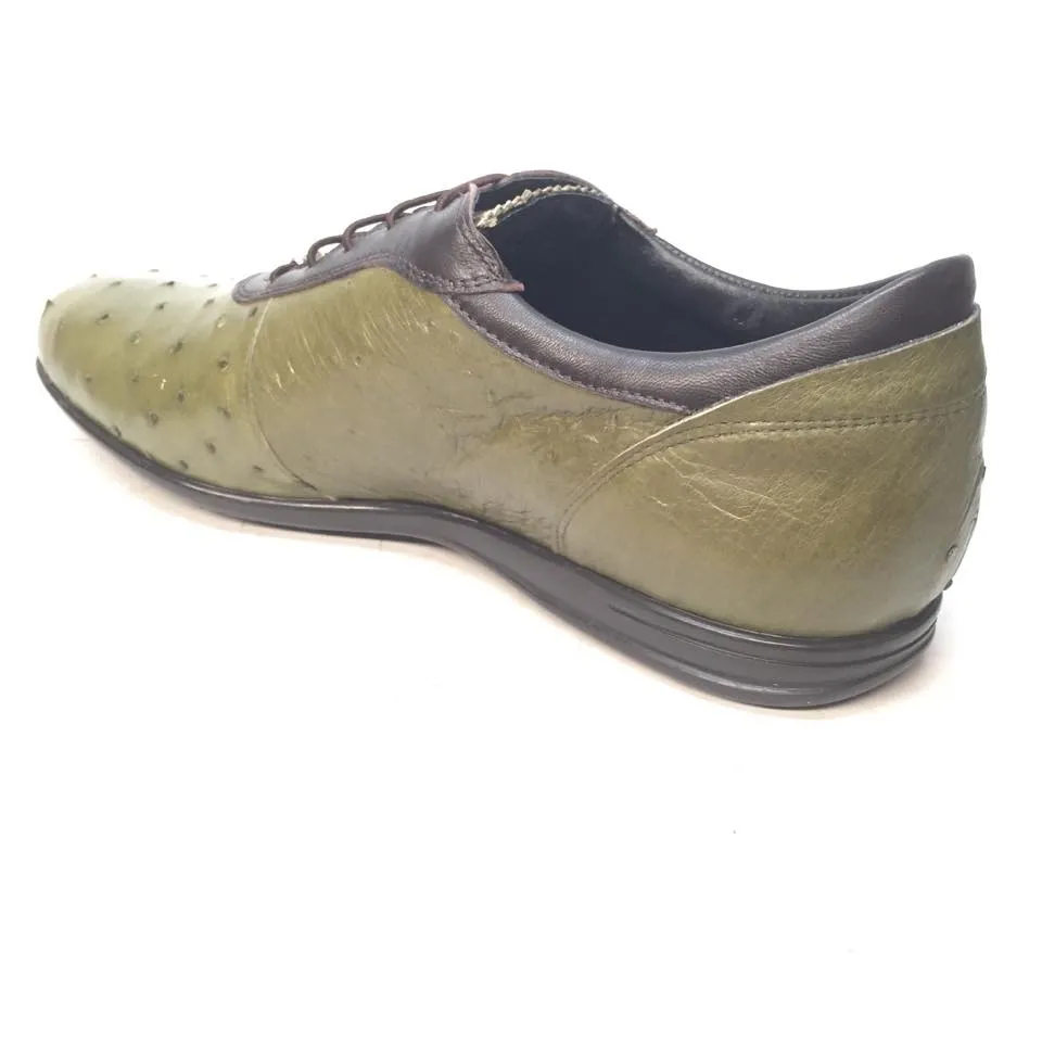 Mauri 9295/2 Brown/Green Ostrich/Nappa Lace-Up