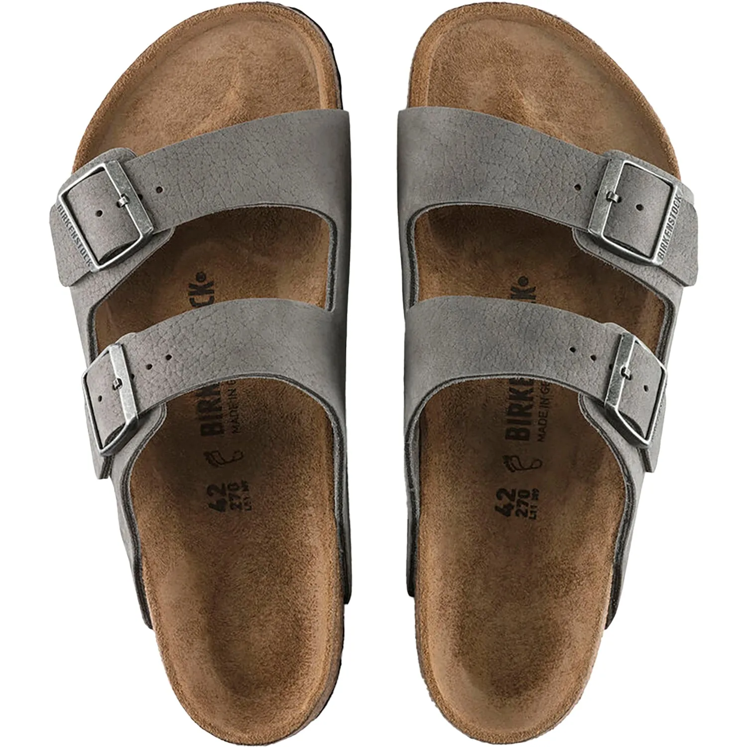 Men's Birkenstock Arizona Desert Buck/Whale Grey Nubuck