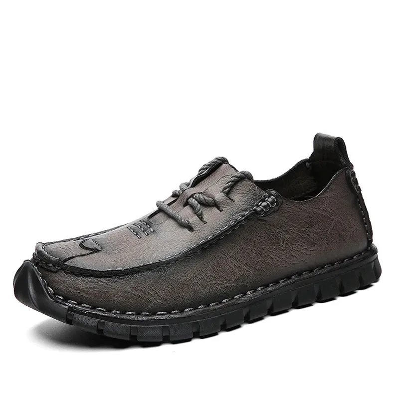 Men's Casual Shoes - Comfortable Loafers - Leather Flats - TSS337