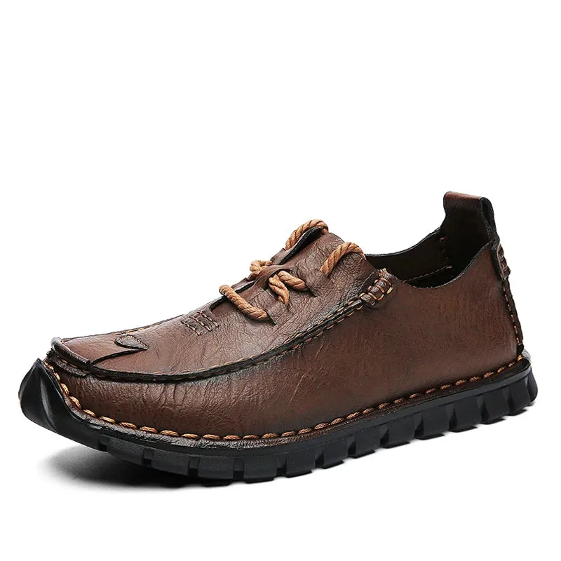 Men's Casual Shoes - Comfortable Loafers - Leather Flats - TSS337