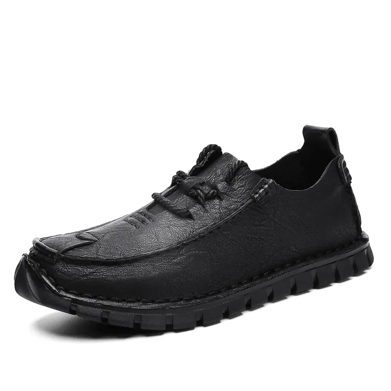 Men's Casual Shoes - Comfortable Loafers - Leather Flats - TSS337