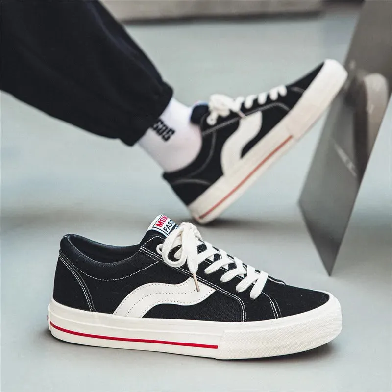 Men's Casual Shoes - Vulcanized Canvas Sneakers - TSS356