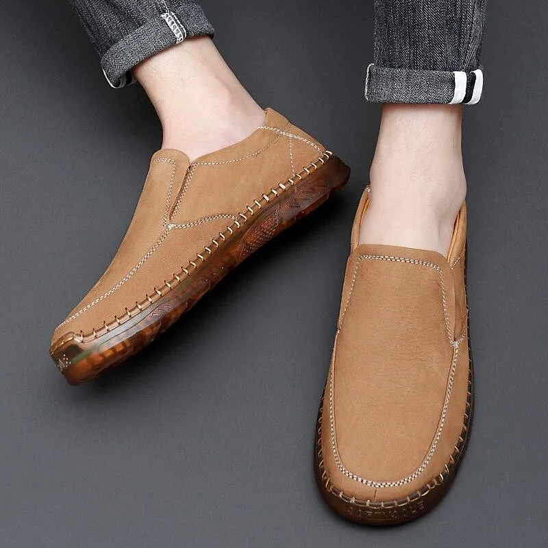 Men's GW403 Leather Casual Shoes - Lightweight & Soft Loafers