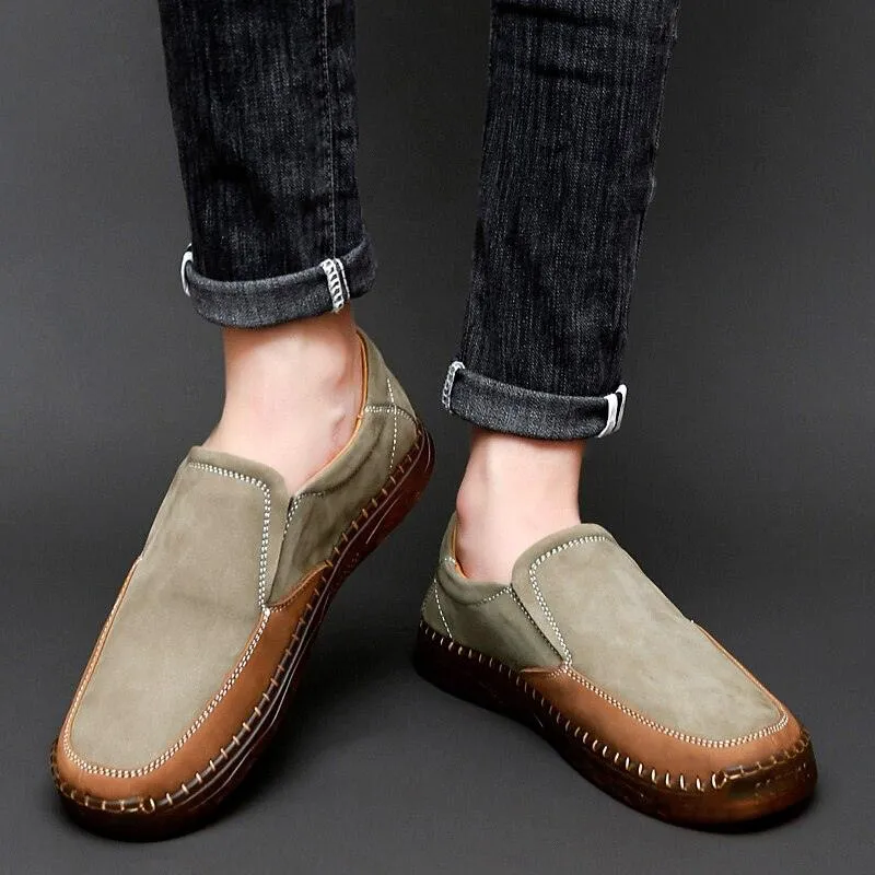 Men's GW403 Leather Casual Shoes - Lightweight & Soft Loafers