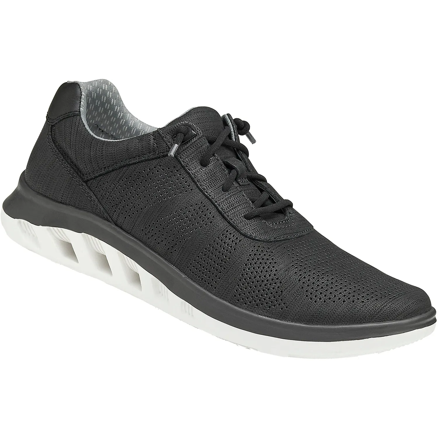 Men's Johnston & Murphy Activate U-Throat Black Breathable Full Grain Leather