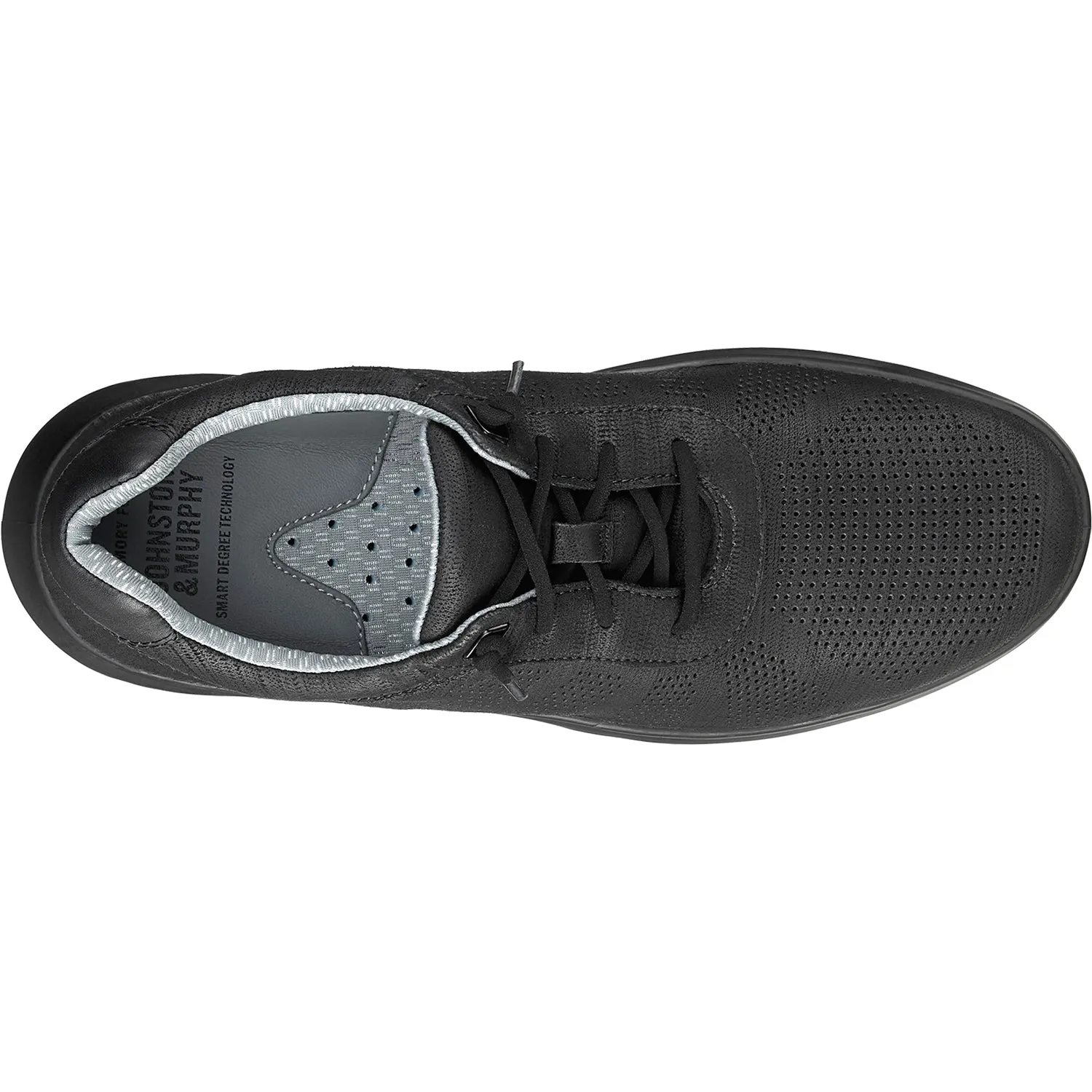 Men's Johnston & Murphy Activate U-Throat Black Breathable Full Grain Leather