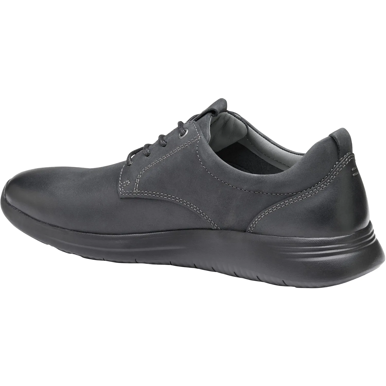Men's Johnston & Murphy Amherst Plain Toe Black Oiled Leather