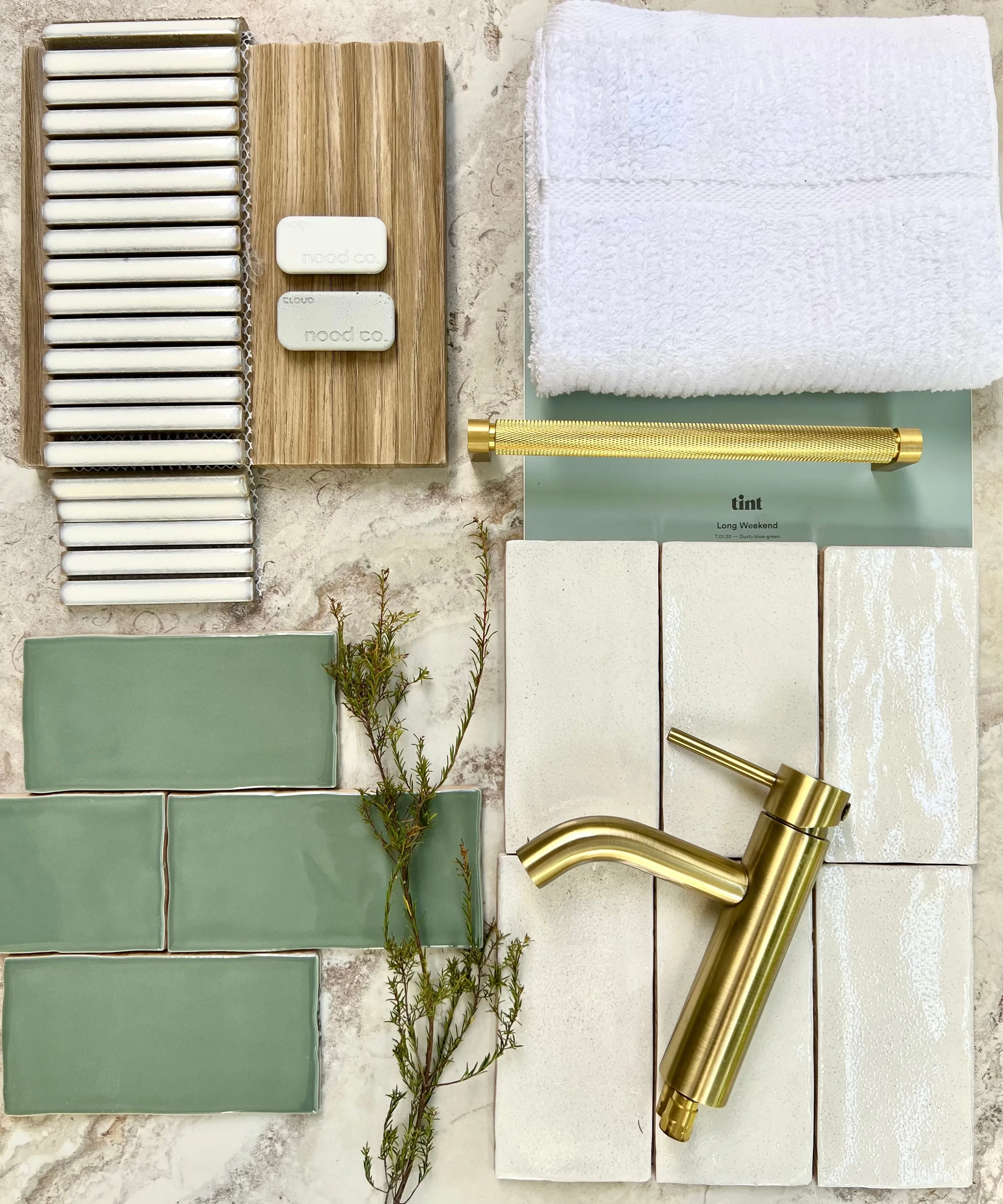 Middleton White Chalk Kit Kat Porcelain Mosaic Tile 12x92mm