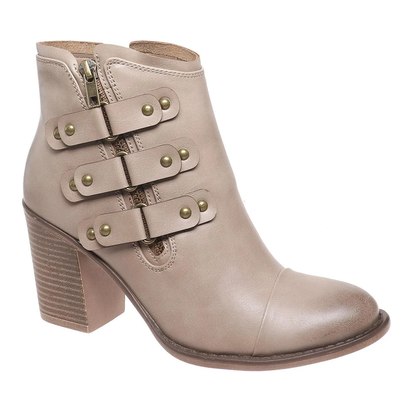 Pierre Dumas "Cole" Vegan Leather Double Side Zip Bootie (Sand)