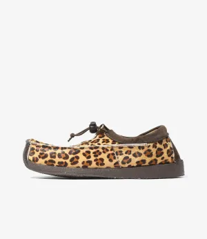 QR Low Moccasin – Leopard Pony