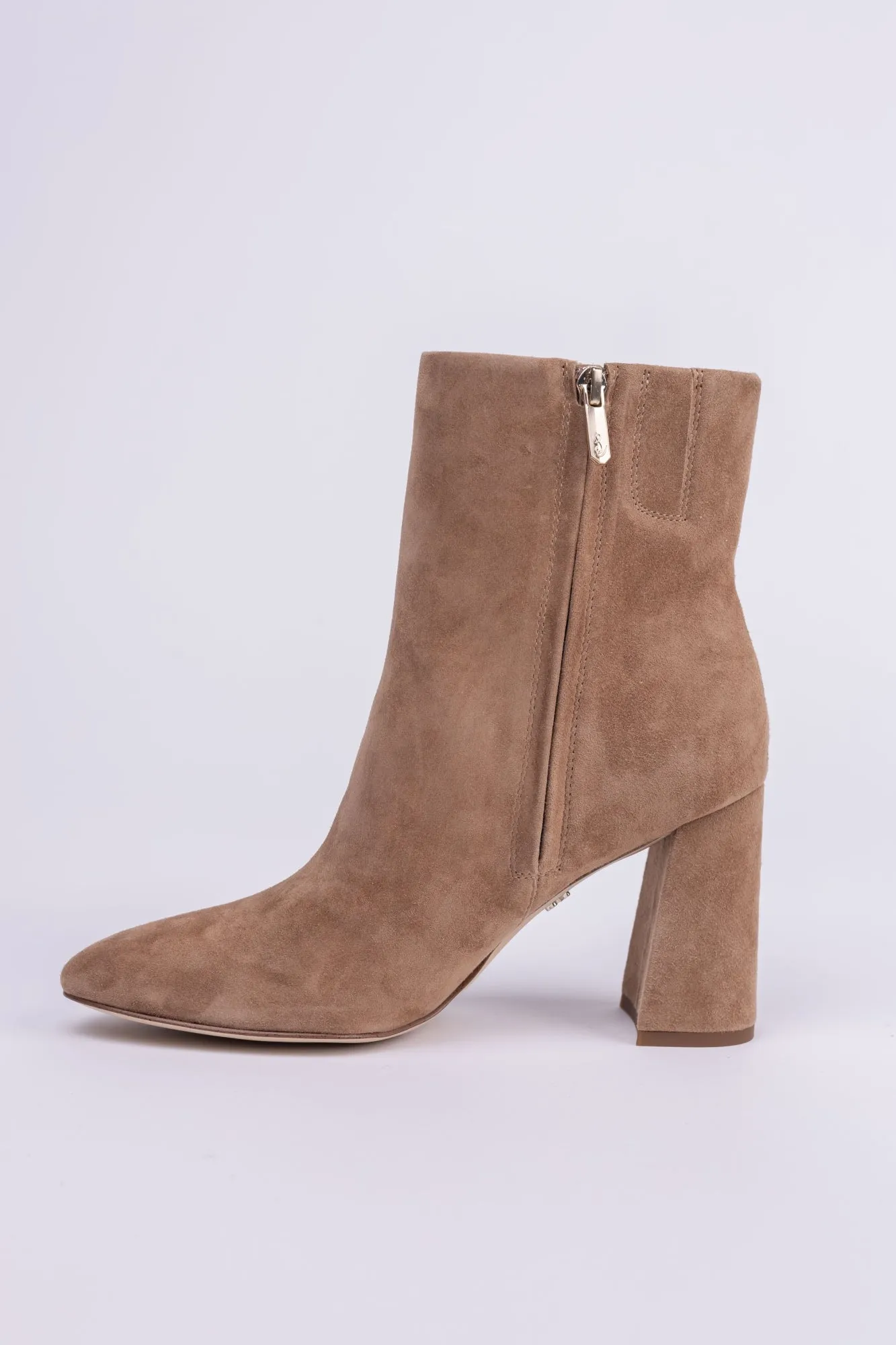 Sam Edelman Daria Block Heel Bootie in Almond Taupe