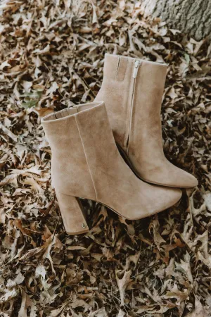 Sam Edelman Daria Block Heel Bootie in Almond Taupe