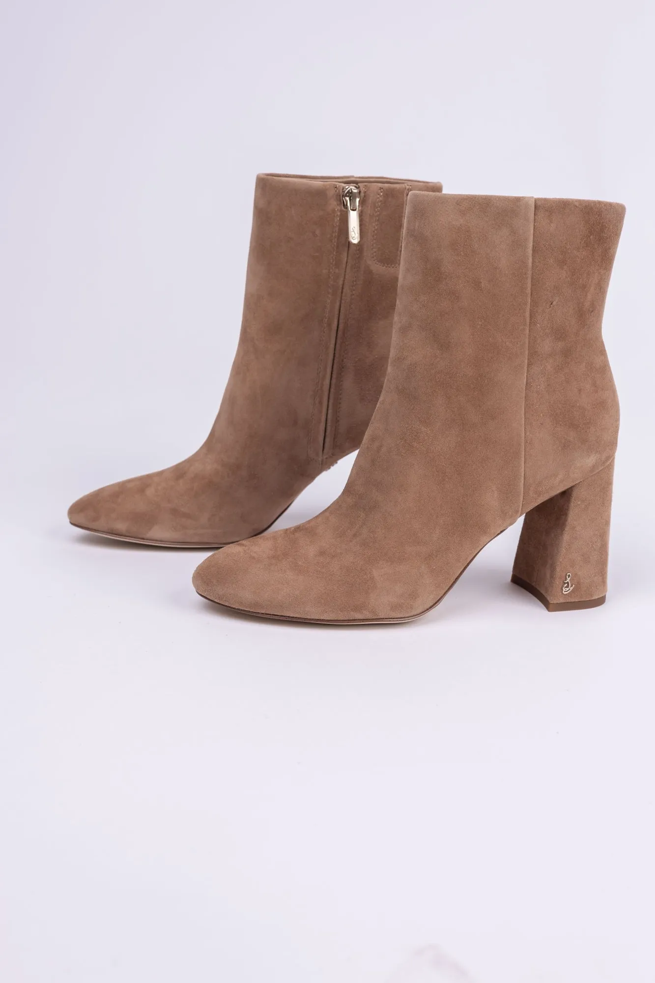 Sam Edelman Daria Block Heel Bootie in Almond Taupe