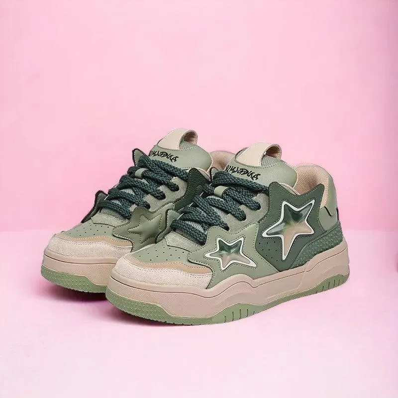 SBCS1241 Women's and Men's Casual Shoes - Leather Skateboard Sneakers
