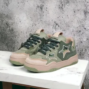 SBCS1241 Women's and Men's Casual Shoes - Leather Skateboard Sneakers