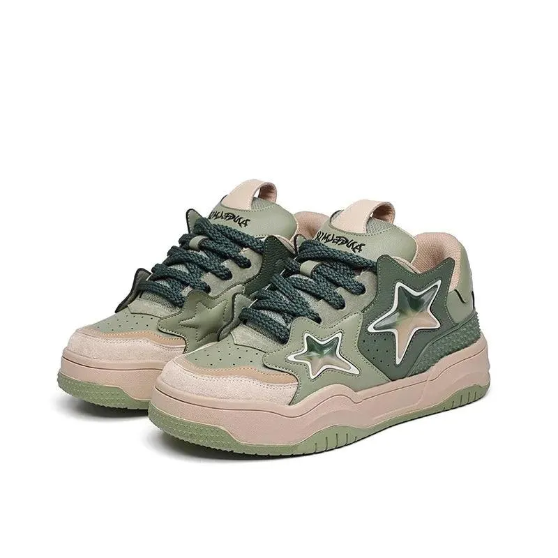 SBCS1241 Women's and Men's Casual Shoes - Leather Skateboard Sneakers