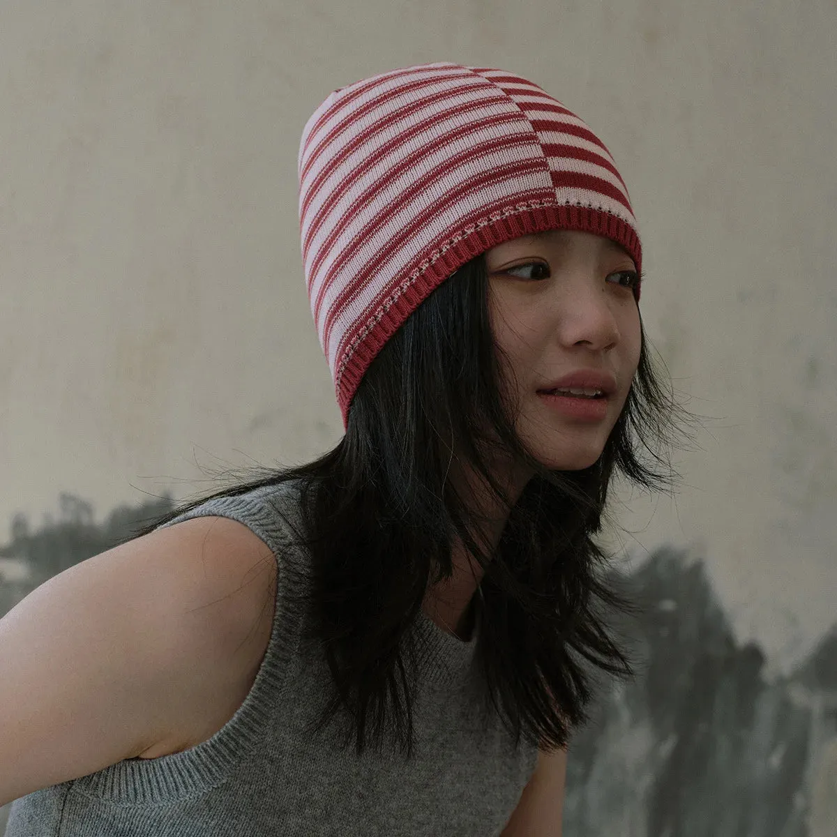 Sohiwoo Cotton Blend Knitted Beanies Hats For Women&Men Winter Warm Skullies Caps Unisex Outdoor Coldproof Ear Protection Hat Bonnet
