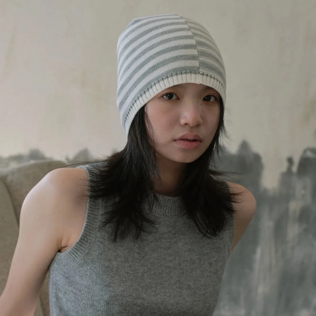 Sohiwoo Cotton Blend Knitted Beanies Hats For Women&Men Winter Warm Skullies Caps Unisex Outdoor Coldproof Ear Protection Hat Bonnet