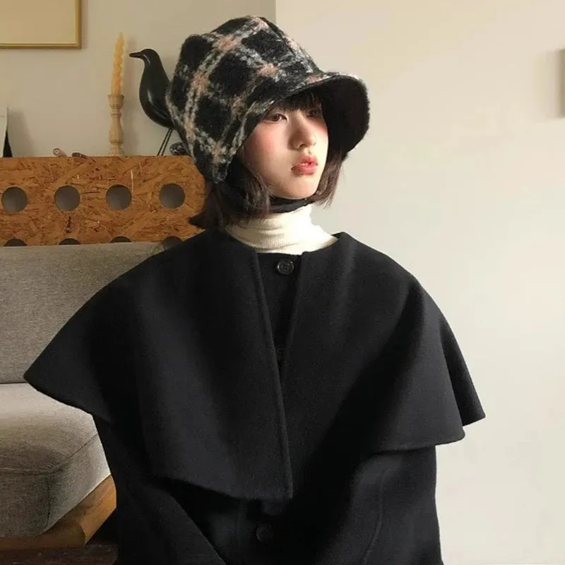 Sohiwoo Double Side Ear Protection Hats For Women&Men Winter Thicken Warm Pliot Caps Female Outdoor Coldproof Fisherman Hats Unisex Caps