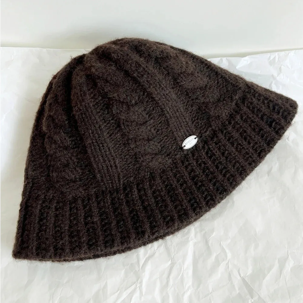 Sohiwoo Twists Knitted Beanies Hats For Women&Men Winter Warm Fisherman Hat Unisex Outdoor Coldproof Skullies Caps Female Panama Bonnet