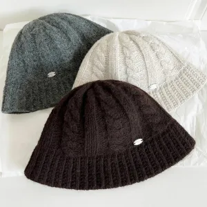 Sohiwoo Twists Knitted Beanies Hats For Women&Men Winter Warm Fisherman Hat Unisex Outdoor Coldproof Skullies Caps Female Panama Bonnet