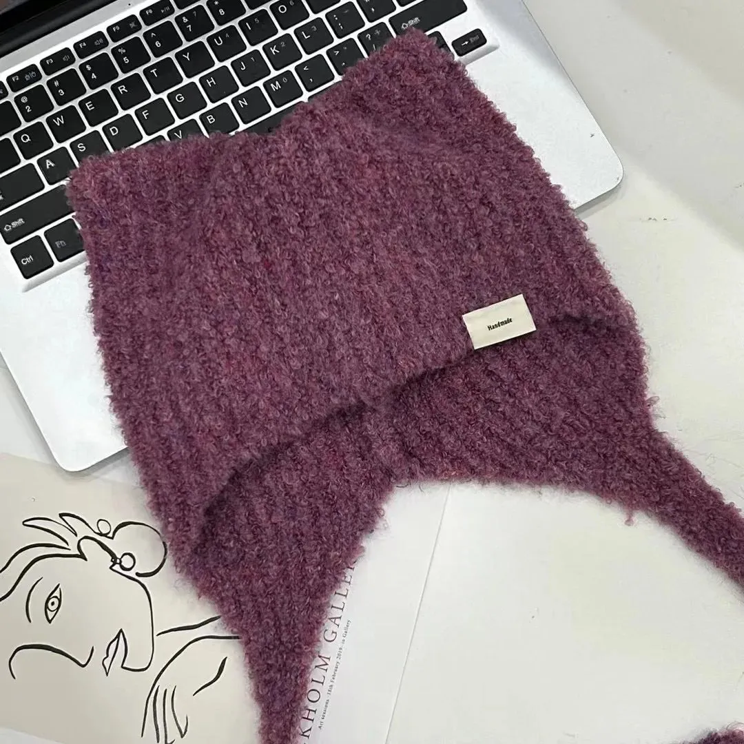 Sohiwoo Winter Ear Protection Hats For Women&Men Thicken Warm Beanies Caps Unisex Cute Cat Ear Skullies Hats Outdoor Ski Coldproof Caps