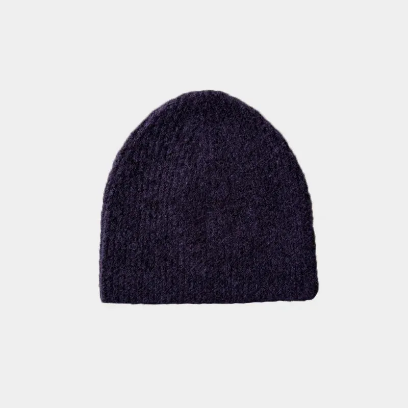 Sohiwoo Wool Blend Knitted Beanies Hats For Women&Men Winter Warm Soft Skullies Caps Unisex Outdoor Coldproof Ear Protection Hat Bonnet
