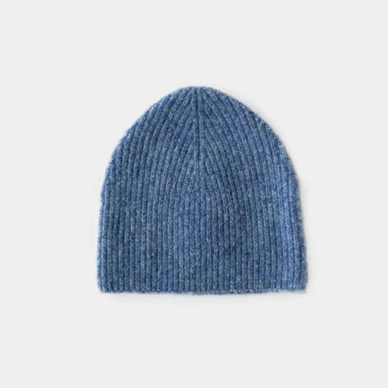 Sohiwoo Wool Blend Knitted Beanies Hats For Women&Men Winter Warm Soft Skullies Caps Unisex Outdoor Coldproof Ear Protection Hat Bonnet